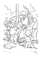 A coloring page of peter pan